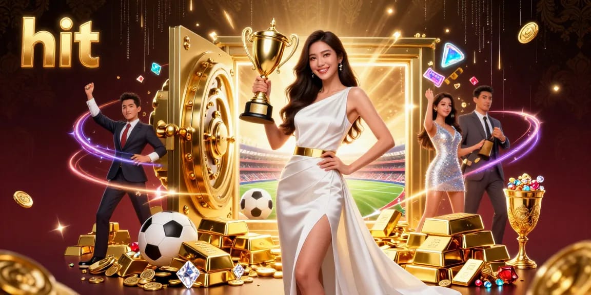 Experience thrilling winnings with hit at a vibrant online casino celebrating achievements in a dynamic atmosphere.