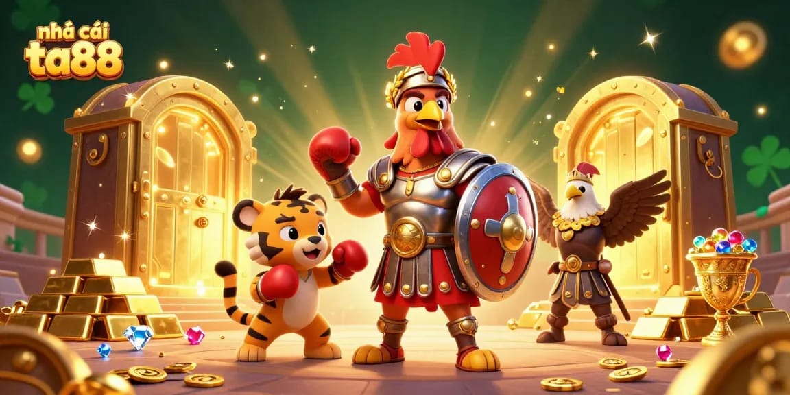 Play at nhà cái ta88 with exciting 3D scenes featuring engaging gaming characters and rich casino elements.