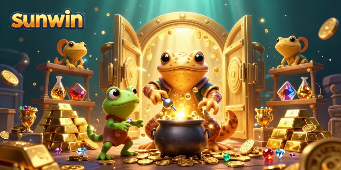 Experience winning moments at sunwin with captivating scenes of gold coins and riches.