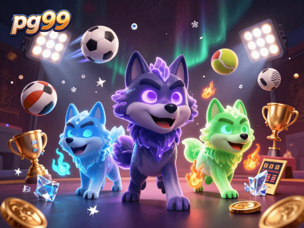 Engage in thrilling sports betting with pg99, featuring dynamic wolf leaders and vibrant game elements.