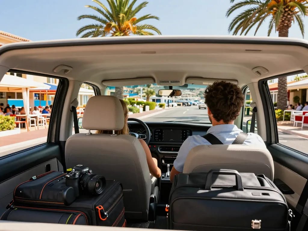 Taxi Saint-Tropez offrant une expérience luxueuse avec des vues pittoresques de la Riviera.