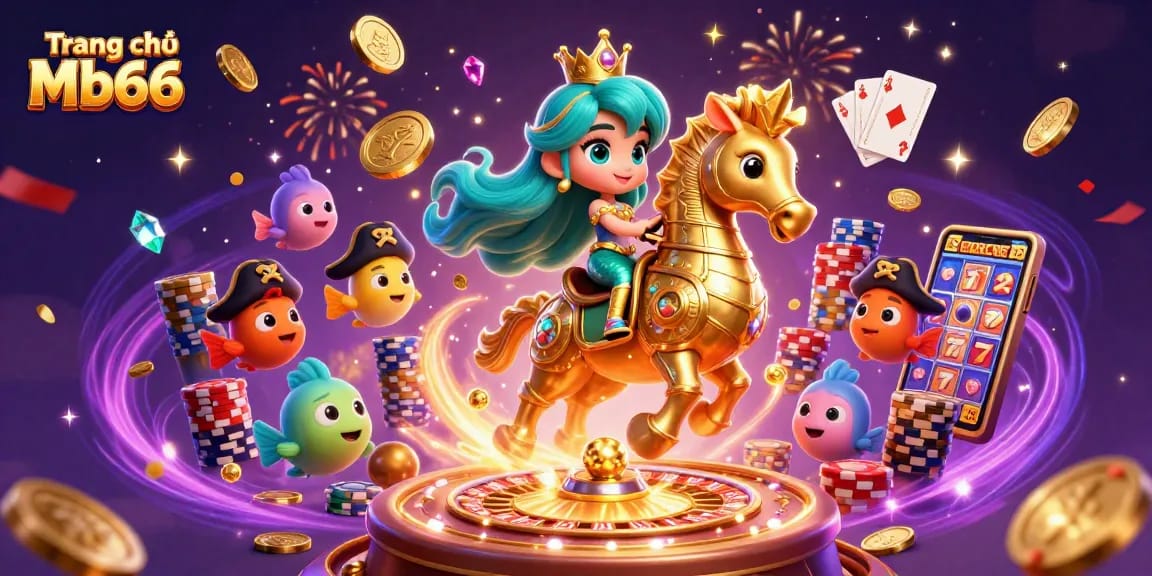 Engage with the thrilling world of Trang chủ Mb66 through our vibrant casino-themed illustration.