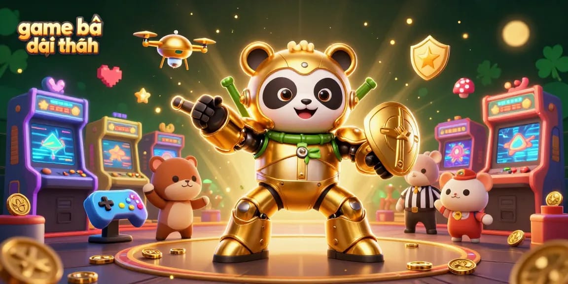 Experience thrilling game bài đổi thưởng with colorful arcade elements and dynamic characters in a vibrant arena.