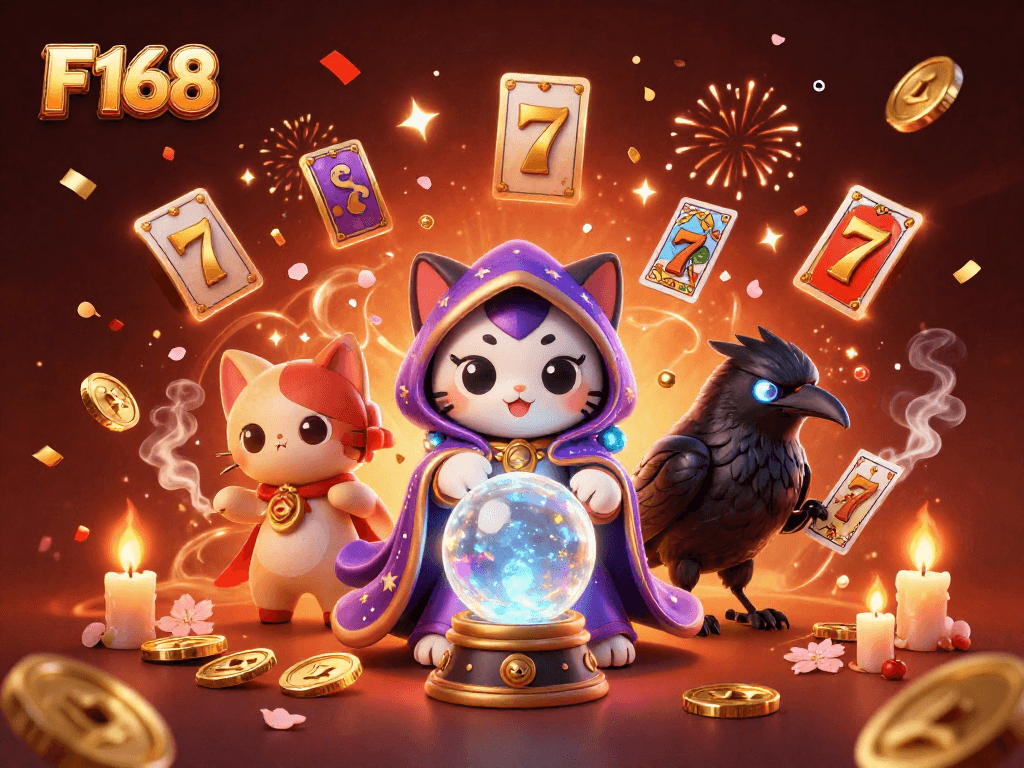 Engage in thrilling gameplay at F 168 with vibrant casino elements bursting all around.
