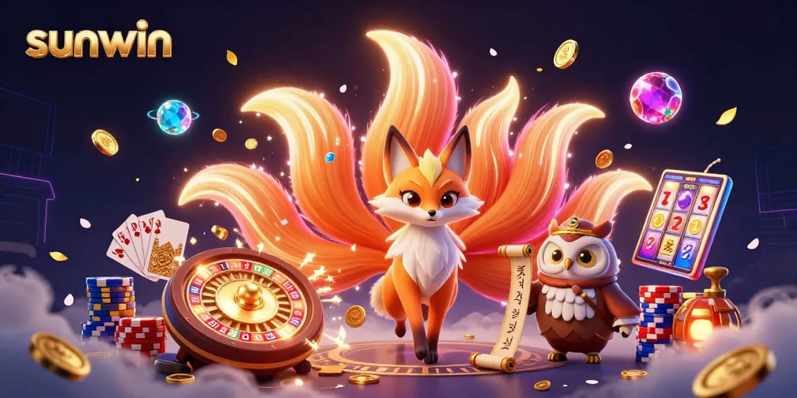 Experience the thrill of sunwin with vibrant 3D casino spirit characters and dynamic gaming elements.