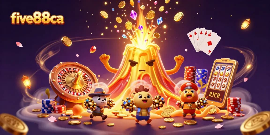 Experience thrilling gameplay with five88ca as the golden volcano erupts coins and treasures.