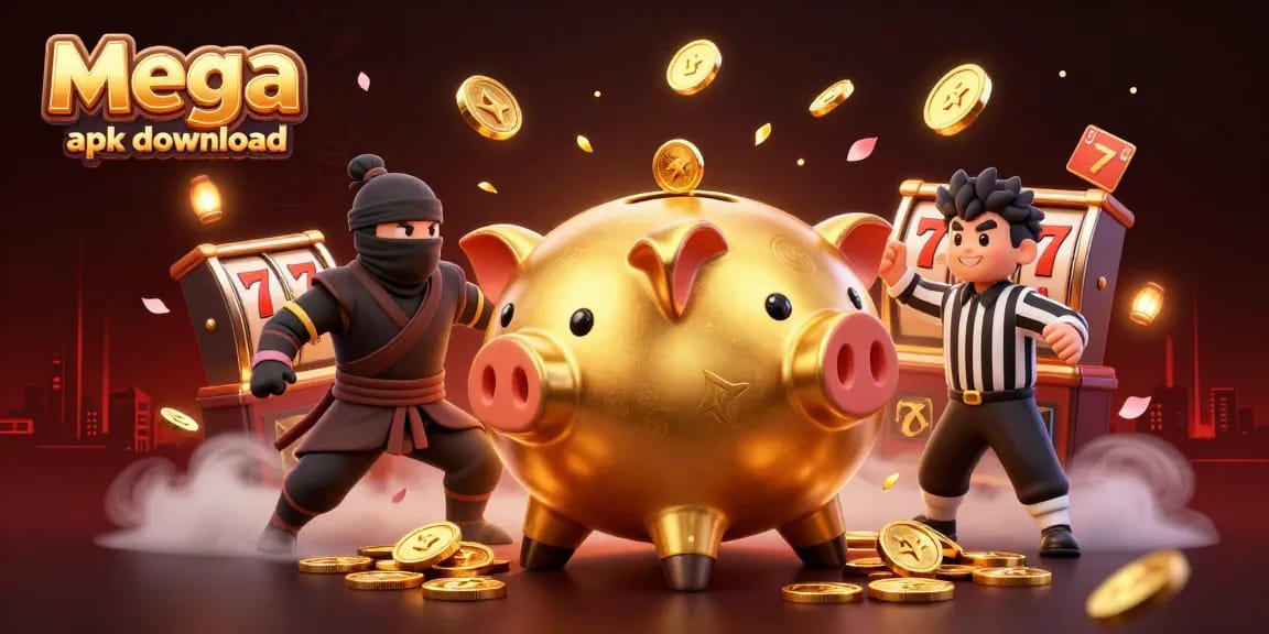 Experience the thrill of mega apk download with vibrant slot reels and dynamic characters at play.