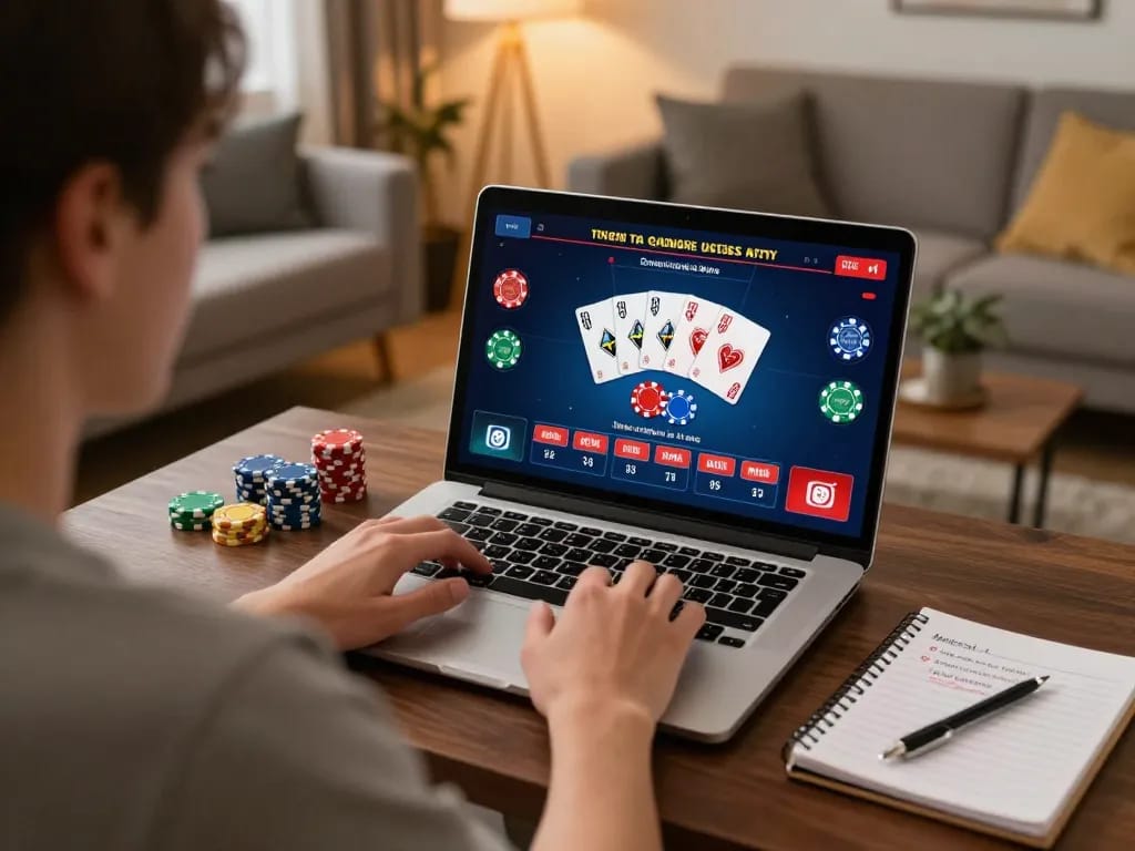 Engaged player using the 79sodoe online casino platform with live dealer interface, focusing on strategic gameplay.