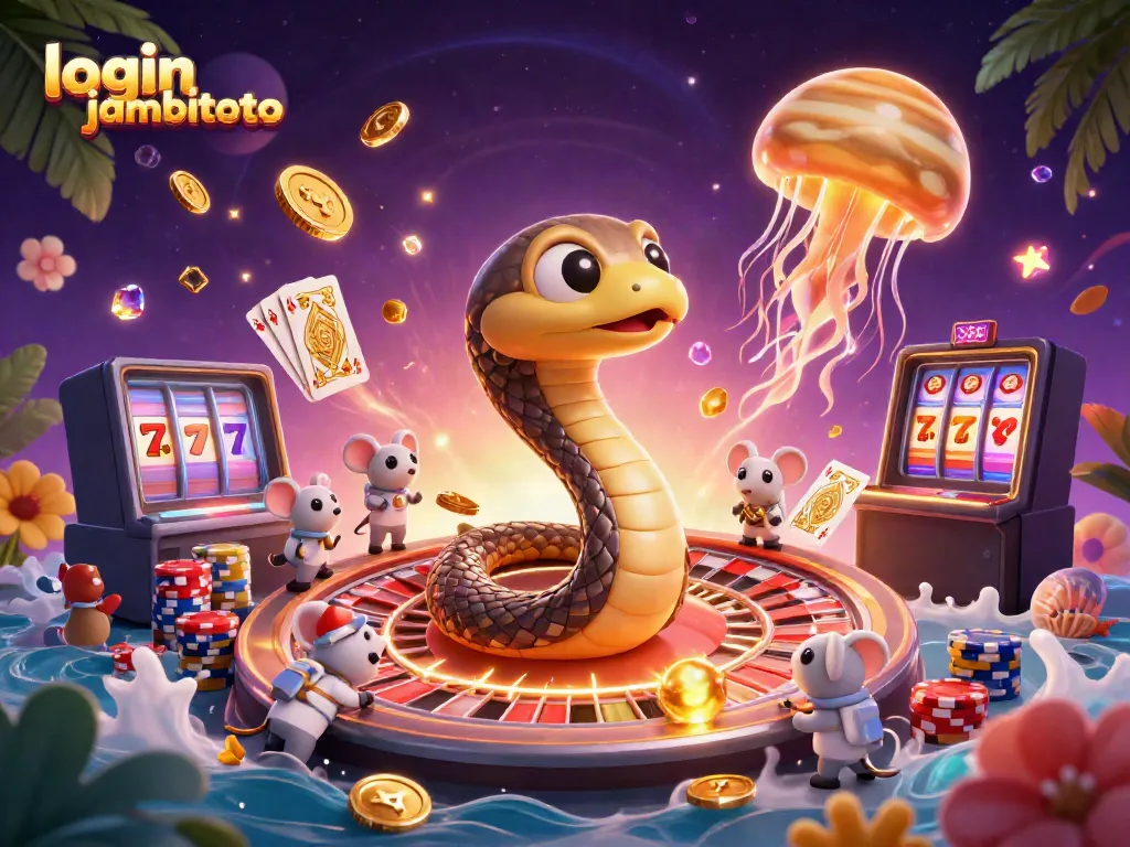 Place your bets and login jambitoto to a vibrant cosmic casino experience with 3D cartoon characters.