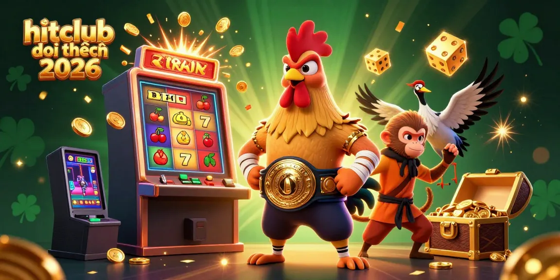 Experience the excitement of hitclub đổi thưởng 2026 with vibrant characters and jackpot features in this colorful 3D casino scene.