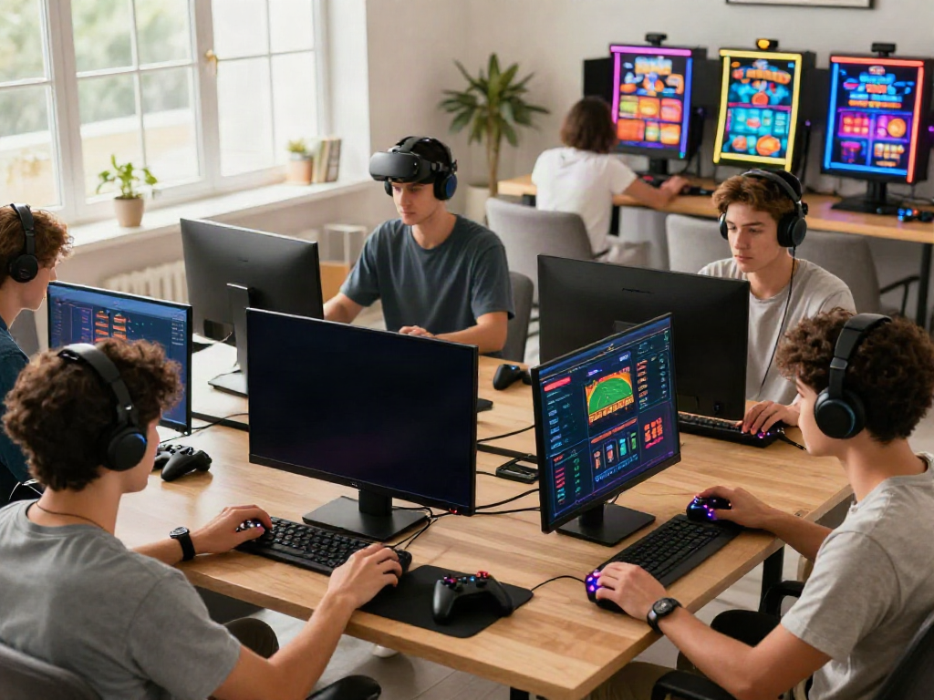 Exciting online gaming scene featuring players immersed in sports betting and live casino at https://playsv88.net/ with vibrant lighting.