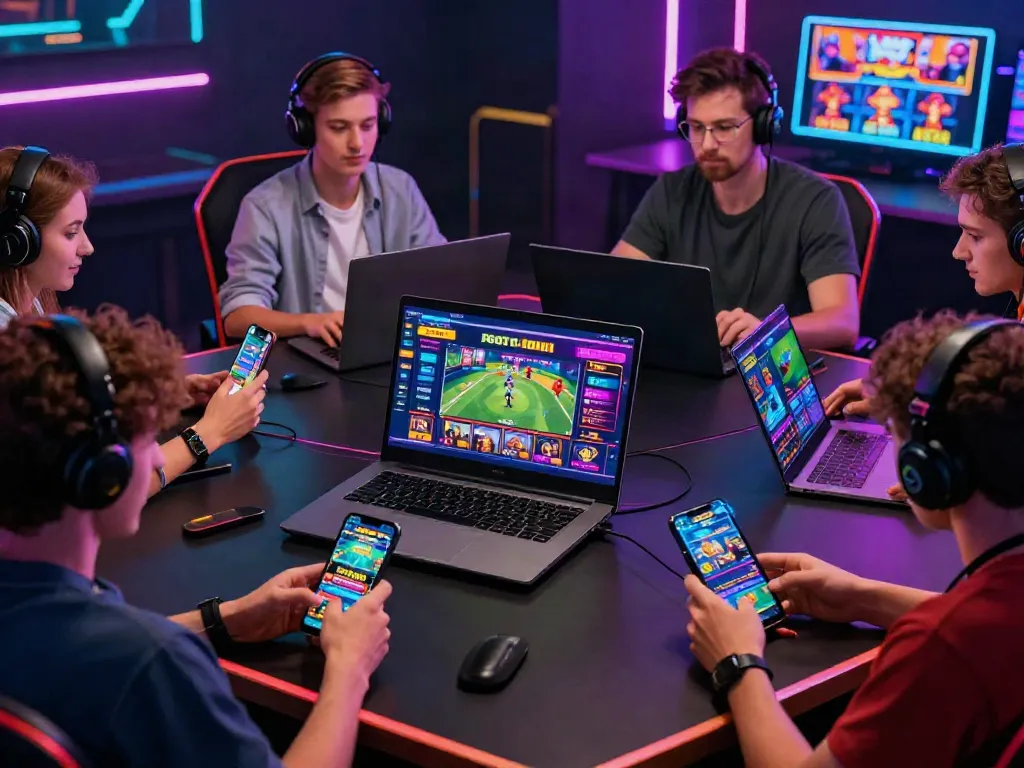 Online gaming experience at https://net88.broker/ with diverse players and vibrant graphics.