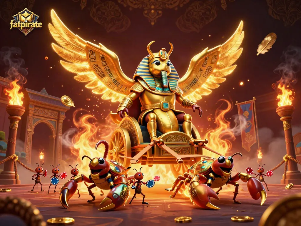 Experience the excitement at fatpirate with vibrant 3D gaming characters pulling crowds in an energetic casino scene.