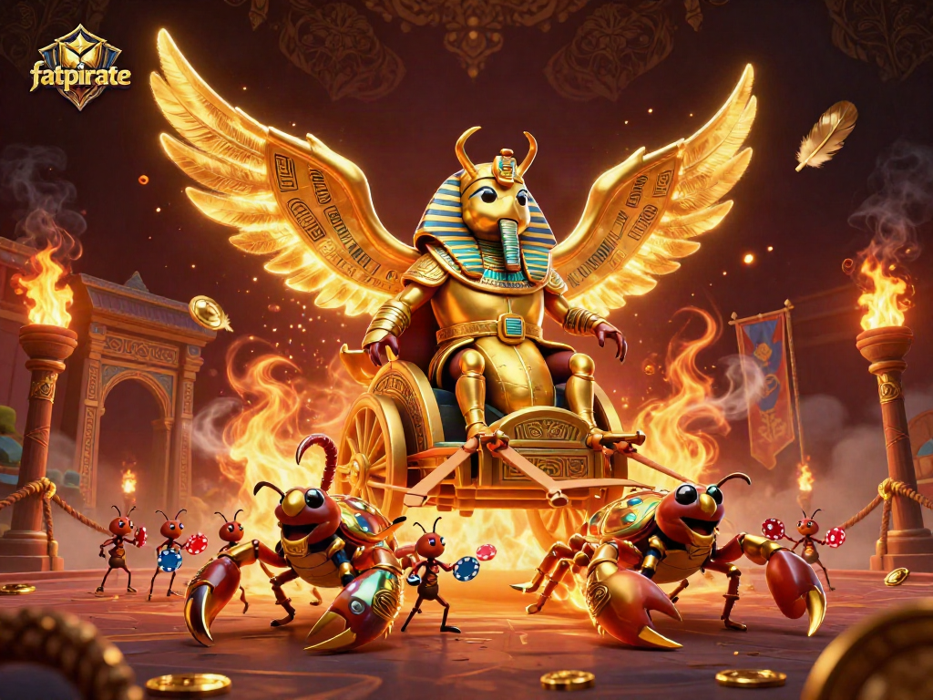 Experience the excitement at fatpirate with vibrant 3D gaming characters pulling crowds in an energetic casino scene.
