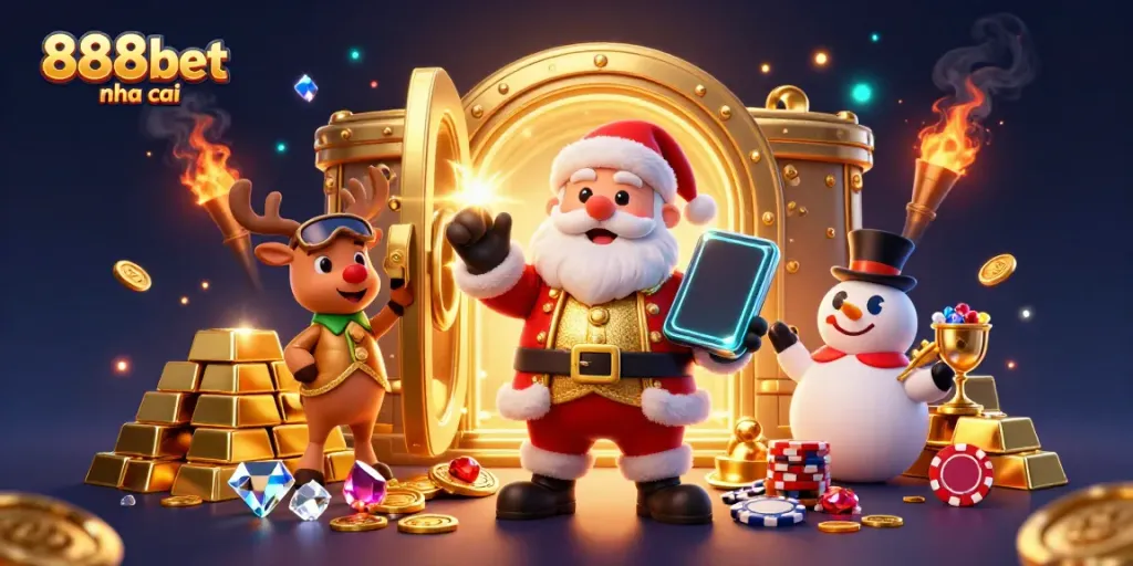 Experience the excitement with 888bet nha cai's dynamic casino scene featuring animated characters and rich elements.