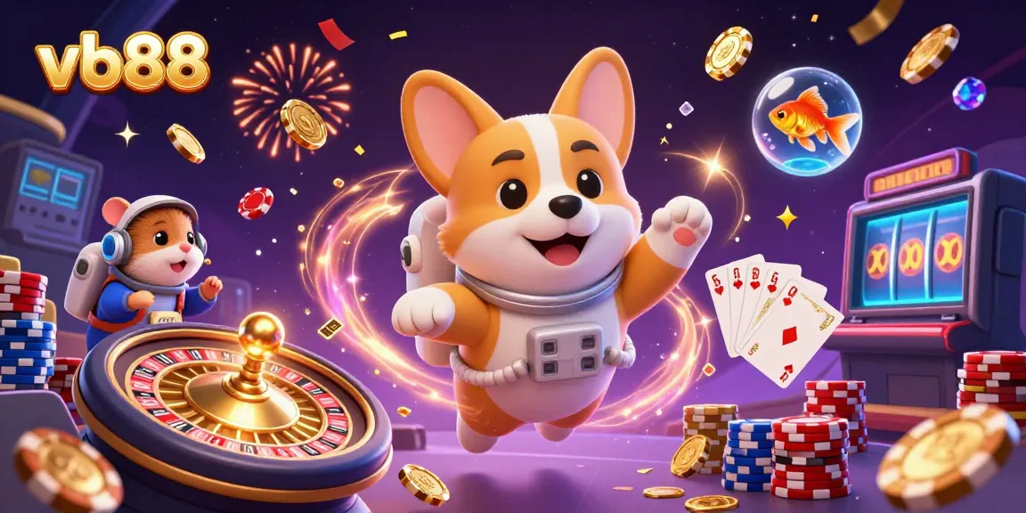 Experience mega wins in vb88's space casino, where cheerful characters and entertainment collide!